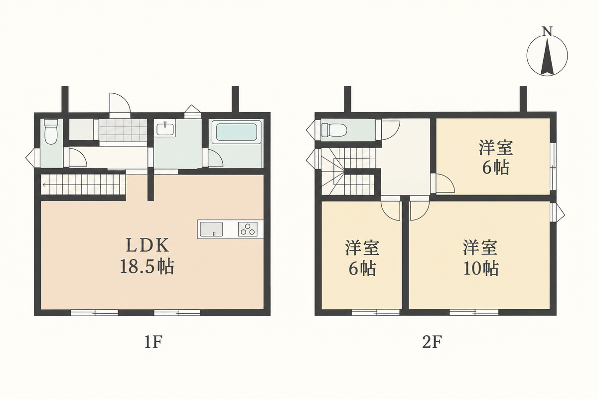 豊田白山町モデルハウス 間取り図（3LDK）